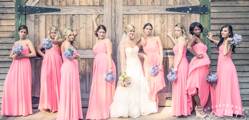 bride and bridesmaids