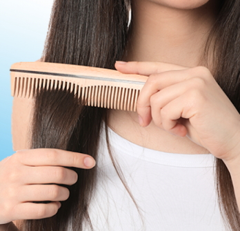 using plastic hair comb